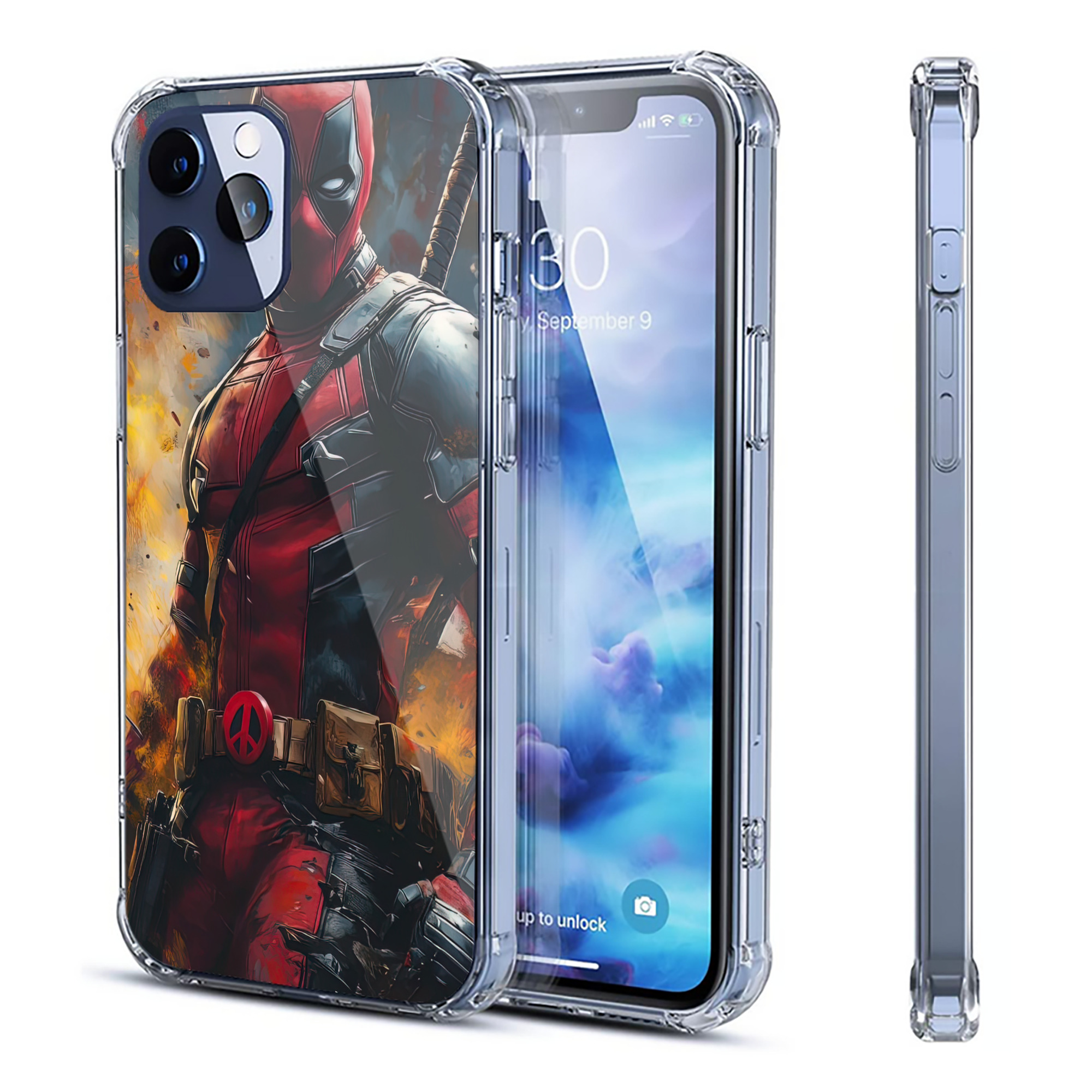 （画像用） Deadpool デッドプール 【iPhone 12シリーズ対応】透明スマホケース（クリアソフトケース）